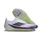 Adidas F50 Elite Laceless FG X Messi Blanc Ftwr Noir Violet Uni