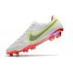 Nike Tiempo Legend 9 Elite Terrain sec Blanc Noir Carmin Rose Explosion