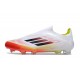 Adidas F50 Elite Laceless FG Blanc Noir Jaune Solaire Rouge
