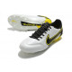 Nike Tiempo Legend 9 Elite Terrain sec Chaussures de Foot Blanc Gris Foncé Noir Jaune Strike