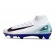 Nike Zoom Mercurial Superfly 10 Elite FG Blanc Noir Bleu