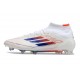 adidas F50 Elite Mid FG Crampon Advancement - Blanc Rouge Bleu