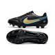 Nike Tiempo Legend 9 Elite Terrain sec Chaussures de Foot Noir Bleu Or