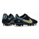 Nike Tiempo Legend 9 Elite Terrain sec Chaussures de Foot Noir Bleu Or