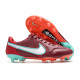 Nike Tiempo Legend 9 Elite Terrain sec Chaussures de Foot Rouge Equipe Blanc Hibiscus Mystique
