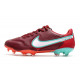 Nike Tiempo Legend 9 Elite Terrain sec Chaussures de Foot Rouge Equipe Blanc Hibiscus Mystique