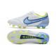 Nike Tiempo Legend 9 Elite Terrain sec Chaussures de Foot Blanc Bleu