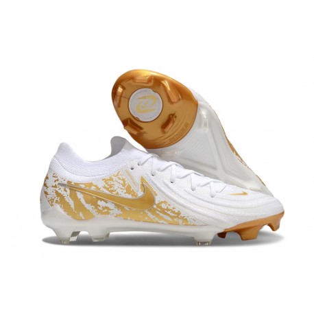 Nike Phantom Luna 2 Elite FG Crampons Blanc Or
