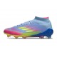 adidas F50 Elite Mid FG Crampon Bleu Fusion Citron Lucide Rose Lucide