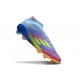 adidas F50 Elite Mid FG Crampon Bleu Fusion Citron Lucide Rose Lucide