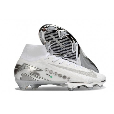 Nike Air Zoom Mercurial Superfly X Elite FG Blanc Argent