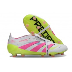 Chaussure Adidas Predator Elite FT FG Blanc Rose Lucide Citron Lucide