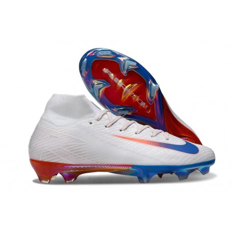 Nike Zoom Mercurial Superfly 10 Elite FG Neuf Blanc Bleu Rouge