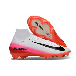 Nike Zoom Mercurial Superfly 10 Elite FG Neuf Blanc Rouge Noir
