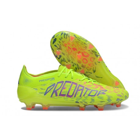 Nouvelle adidas Predator Elite FG Citron Lucide Rose Bleu Fusion
