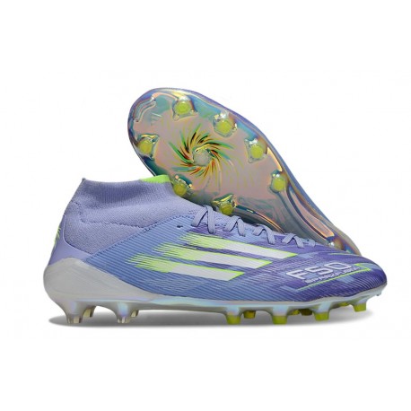 adidas F50 Elite Mid FG Crampon Violet Tone Citron Lucide Violet Rapide