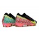 Nike Zoom Mercurial Vapor 16 Elite FG X VINI JR Noir Jaune Dynamique Vert Etincelle Cramoisi Brt