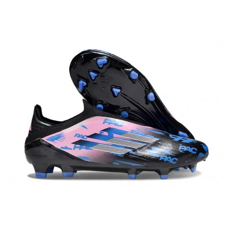 Adidas F50 Elite Laceless FG Noir Rose Bleu
