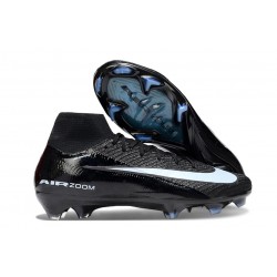 Nike Zoom Mercurial Superfly 10 Elite FG Neuf Noir Bleu Givré