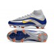 Nike Zoom Mercurial Superfly 10 Elite FG Neuf Argent Bleu Jaune