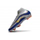 Nike Zoom Mercurial Superfly 10 Elite FG Neuf Argent Bleu Jaune