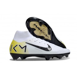Nike Zoom Mercurial Superfly 10 Elite FG Neuf Blanc Noir Jaune