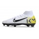 Nike Zoom Mercurial Superfly 10 Elite FG Neuf Blanc Noir Jaune