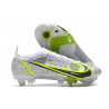 Nike Mercurial Vapor 14 Elite Crampons Vissés SG Silver Safari - Blanc Noir Argenté Jaune Fluo