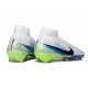 Chaussures Nike Mercurial Superfly X Elite FG Blanc Noir Bleu