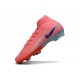 Chaussures Nike Mercurial Superfly X Elite FG Rose Bleu