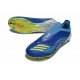 Chaussure Adidas F50 Elite Sans Lacets FG Equipe Bleu Royal Jaune Solaire Bleu Semi Eclatant