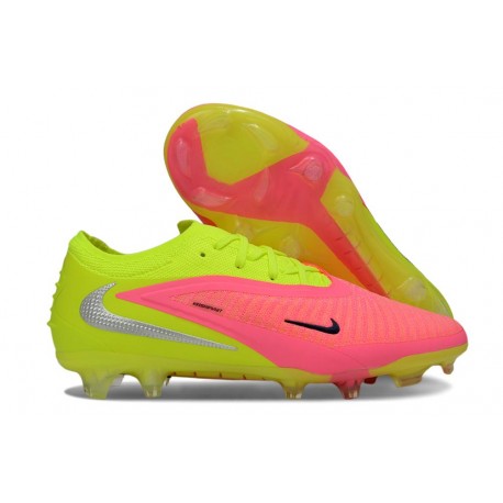 Chaussures Nike Phantom 6 Elite Low FG Rose Limelight