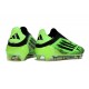 Chaussure Adidas F50 Elite Sans Lacets FG Vert Noir