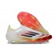 Chaussure Adidas F50 Elite Sans Lacets FG Blanc Rouge Jaune