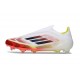 Chaussure Adidas F50 Elite Sans Lacets FG Blanc Rouge Jaune