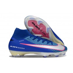 Chaussures Nike Mercurial Superfly X Elite FG Bleu Blanc