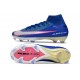 Chaussures Nike Mercurial Superfly X Elite FG Bleu Blanc