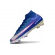 Chaussures Nike Mercurial Superfly X Elite FG Bleu Blanc
