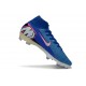 Chaussures Nike Mercurial Superfly X Elite FG Bleu Blanc