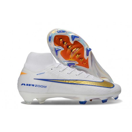 Chaussures Nike Mercurial Superfly X Elite FG Blanc Or