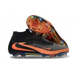 Nike Crampons Phantom 6 Elite High FG Noir Orange