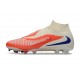 Nike Crampons Phantom 6 Elite High FG Cramoisi Vif Noir