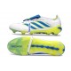 Crampon Adidas Predator 26 Elite FT FG Blanc Bleu Jaune