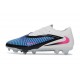 Chaussures Nike Phantom 6 Elite Low FG Bleu Rapide Rose Explosif Blanc