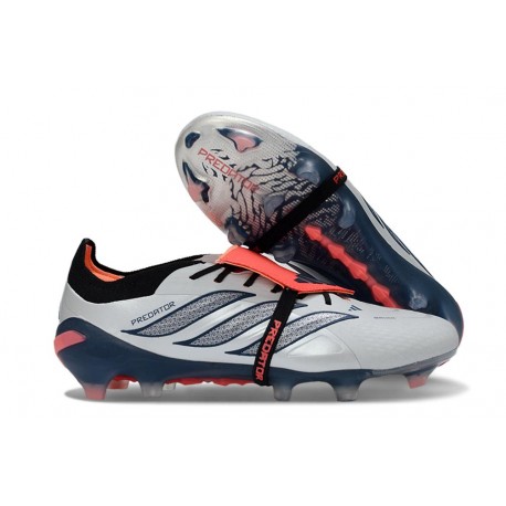 Crampon Adidas Predator 26 Elite FT FG Gris Rouge Noir