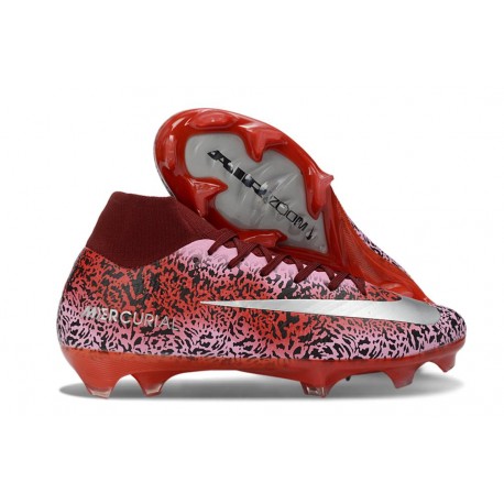 Nike Air Zoom Mercurial Superfly 10 Elite FG Safari Rouge Argent