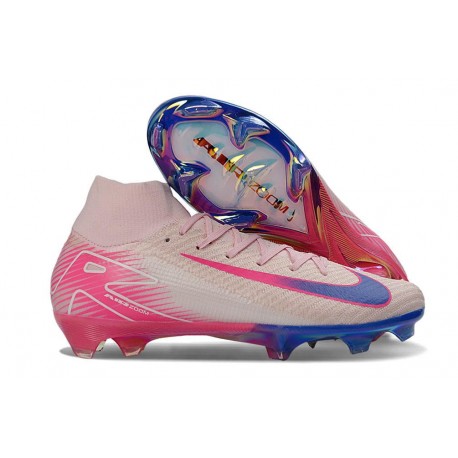 Nike Air Zoom Mercurial Superfly 10 Elite FG Rose Bleu