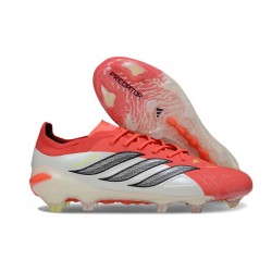 Adidas Predator 26 Elite FG Nouvelles Rouge Lucide Noir Blanc Ftwr