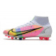 Nike Mercurial Superfly 8 Elite Synthetique AG Blanc Rose