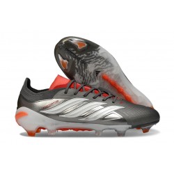 Adidas Predator 26 Elite FG Nouvelles Fer Mét. Blanc Ftwr Rouge Lucide